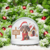 Dachshund Christmas Snow Globe (Noël)