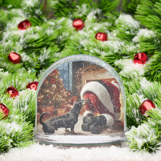 Dachshund Christmas Snow Globe (Noël)