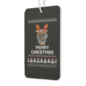 Dachshund Christmas Sweater Oversized T-Shirt Luchtverfrisser (Links)