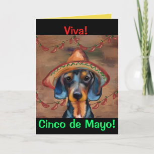 Dachshund Cinco de Mayo Kaart