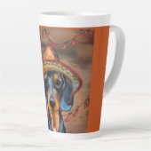 Dachshund Cinco de Mayo Latte Mok (Rechterhoek)