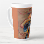 Dachshund Cinco de Mayo Latte Mok (Linkerhoek)