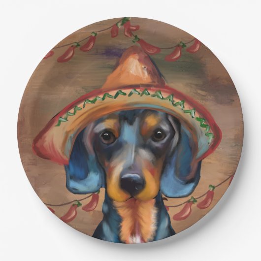 Dachshund Cinco de Mayo Papieren Bordje (Voorkant)