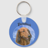 Dachshund Clouds Sleutelhanger (Achterkant)