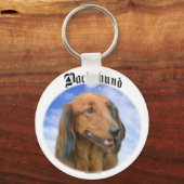 Dachshund Clouds Sleutelhanger (Voorkant)