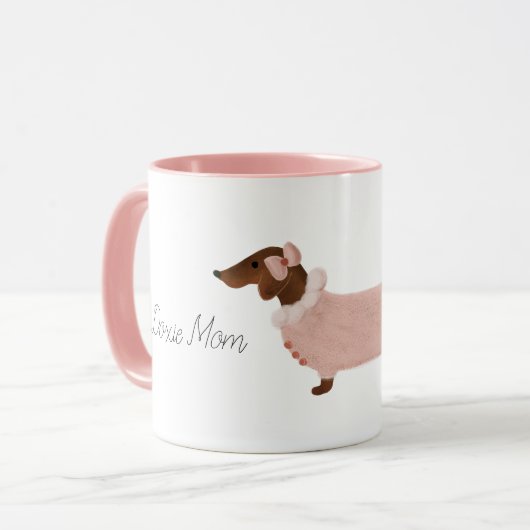 Dachshund Coffee Mok| Doxie Cup Mok (Voorkant links)