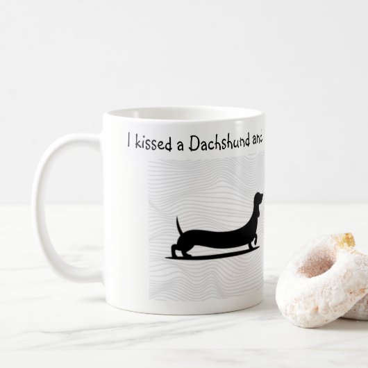 Dachshund Coffee Mok Weiner Dog Gift (Met donut)