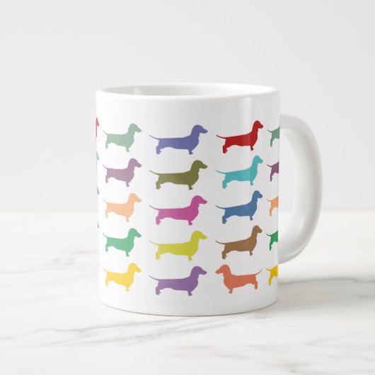 Dachshund Confetti Grote Koffiekop (Voorkant rechts)