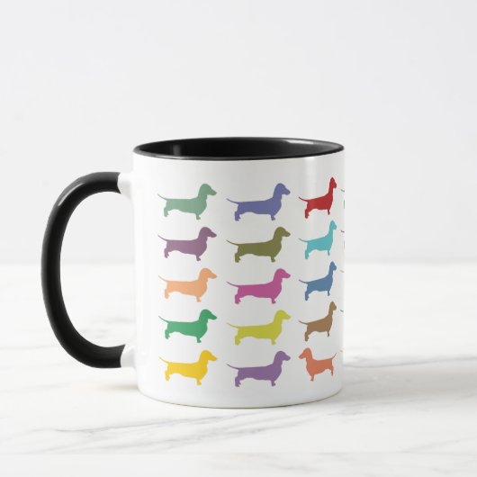 Dachshund Confetti Mok (Links)