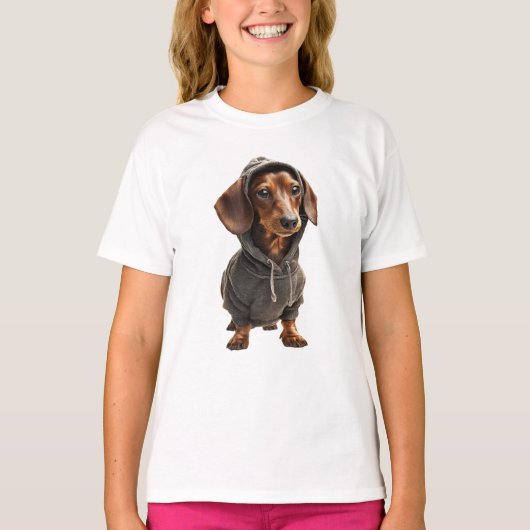 Dachshund Cool en Sweat à Capuche Enfants (Devant)