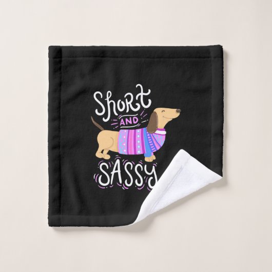 Dachshund Court Et Sassy (Gant de toilette)