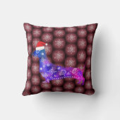 Dachshund, Coussin de flocons de neige (Verso)