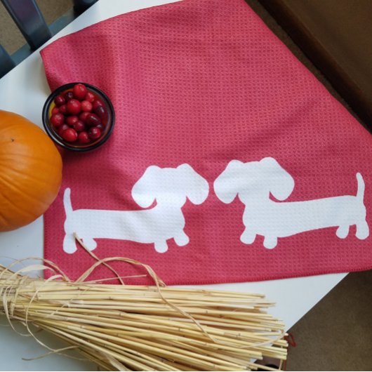 Dachshund Cuisine Plat serviette gaufre