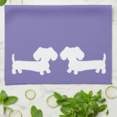 Dachshund Cuisine Plat Serviette Périwinkle violet (Plié)