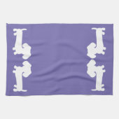 Dachshund Cuisine Plat Serviette Périwinkle violet (Horizontal)