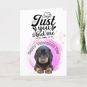 Dachshund Custom Valentijnsdag Holiday Kaart