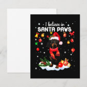 Dachshund Cute Christmas Notitiekaartje (Voorkant / Achterkant)