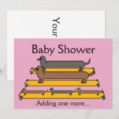 Dachshund Dachshund invitation de la famille de ch (Devant / Derrière)