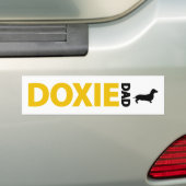 Dachshund Dad Bumpersticker (Op auto)