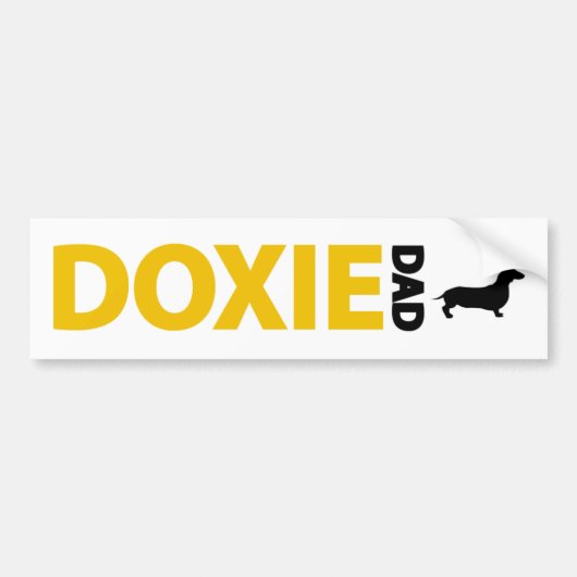 Dachshund Dad Bumpersticker (Voorkant)