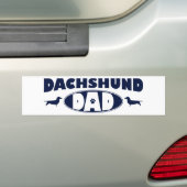 Dachshund Dad Bumpersticker (Op auto)