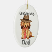 Dachshund Dad Ceramic Ornament (Rechts)