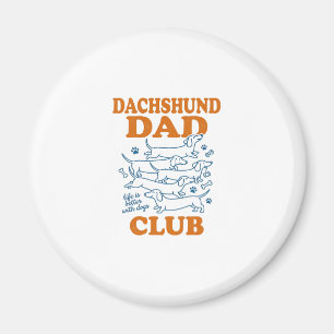 Dachshund Dad Club Vintage Hond Shirt Ontwerp_1 Magneet
