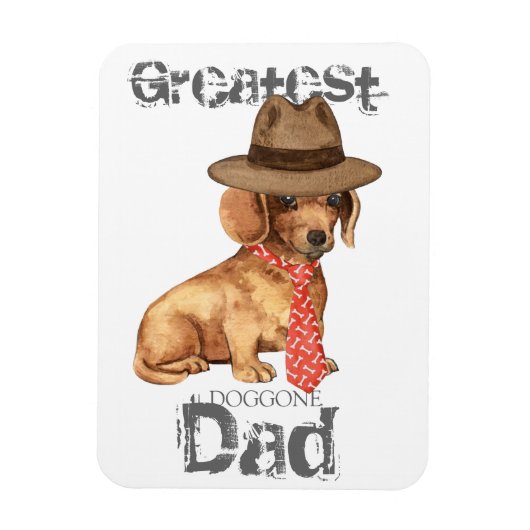 Dachshund Dad Magneet (Verticaal)