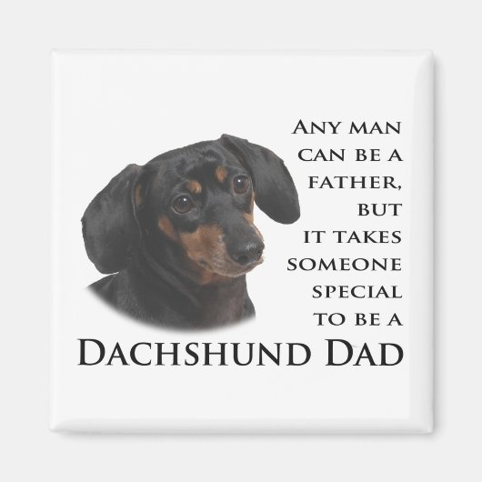 Dachshund Dad Magnet Magneet (Voorkant)