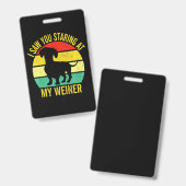 Dachshund Dad Men Badge (Voor- en achterkant)