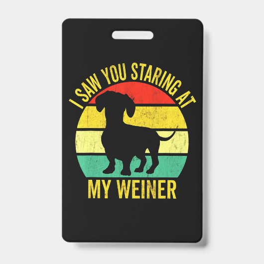 Dachshund Dad Men Badge (Voorzijde)