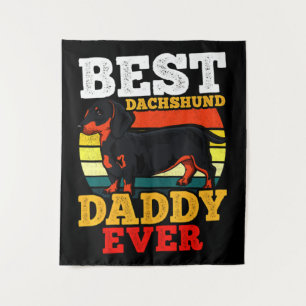 Dachshund Dad Retro Wandkleed