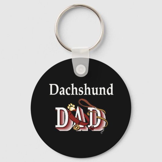 dachshund dad Sleutelhanger (Voorkant)