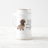 Dachshund Dad Stein Bierpul (Voorkant links)