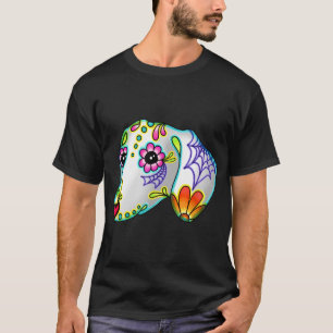 Dachshund - Dag van de Dode Sugar Skull Hond T-shirt