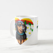 Dachshund Daisy Patch B&T Koffiemok (Voorkant links)