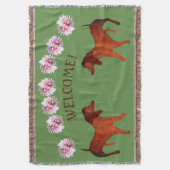 Dachshund dame hond deken (Voorkant Verticaal)