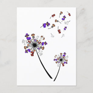 Dachshund Dandelion Flower Halloween Costume Ideeë Briefkaart