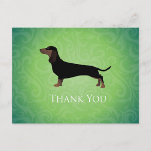 Dachshund Dank u voor uw ontwerp Briefkaart