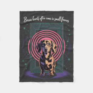 Dachshund Dappere Harten Komen Vaak In Kleine Lijs Fleece Deken