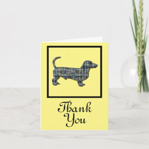 Dachshund Daxie Dog Dank u Wenskaart Kaart