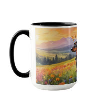 Dachshund Delight Mok, grillige hondenelegantie