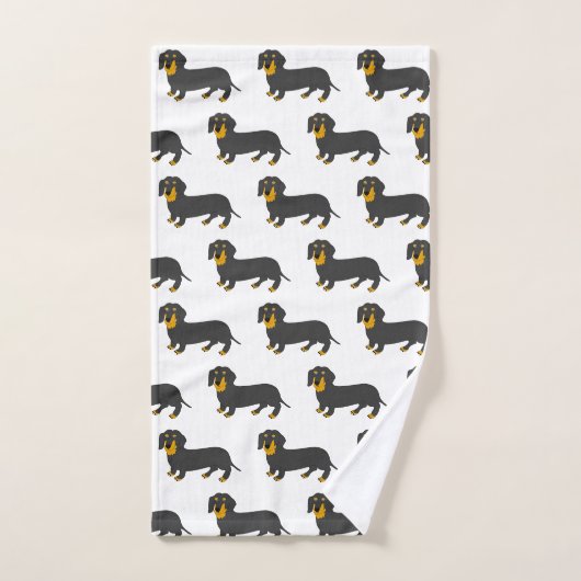Dachshund Design (Serviette à main)