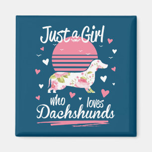 Dachshund Design, gewoon een meisje dat van Dachsh Magneet