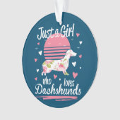 Dachshund Design, Juste Une Fille Qui Aime Les Dac (devant)