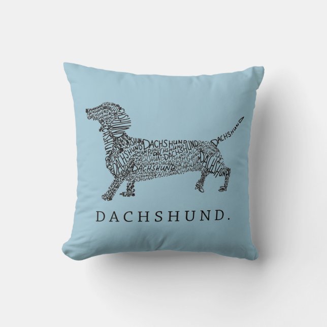Dachshund Design Kussen (Voorkant)