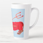 Dachshund Devil Latte Mok (Rechts)