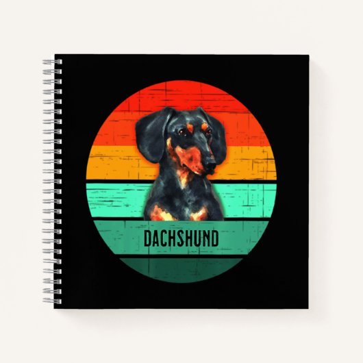 Dachshund Devo Mannen Vrouwen Kinderen Notitieboek (Voorkant)