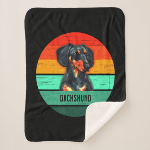 Dachshund Devo Mannen Vrouwen Kinderen Sherpa Deken