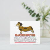 Dachshund Dictionary Briefkaart (Staand voorkant)